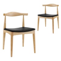 DukeLiving Hans Wegner Replica Elbow CH20 Dining Chair Natural (Set of 2)