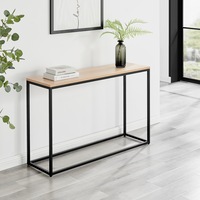 DukeLiving Johansen Console Entry Hall Table (Black & Natural)
