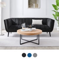 DukeLiving Juliet Velvet 3 Seater Sofa (Black, Dark Blue, Dark Grey)