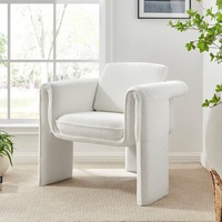 DukeLiving Jupiter Boucle Sofa Chair (White)