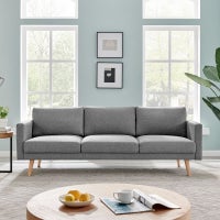 DukeLiving Long Beach 3 Seater Sofa (Light Grey)