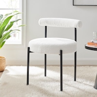 DukeLiving Mona Boucle Occasional Chair (White)