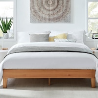 DukeLiving Riley Premium Wooden Bed Base Natural (King Single, Double, Queen, King)