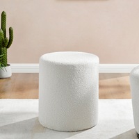 DukeLiving Sunday Boucle Small Ottoman (Cream)