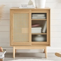 Furnic Rattan Buffet Sideboard Cabinet (Natural)