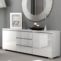 High Gloss Buffet Storage Cabinet Sideboard Dresser Table Cupboard White