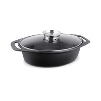 Marburg Non-stick Die Cast Roaster Casserole Pot 32cm 5L w/ Aroma Lid