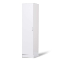 Storage Cabinet Organiser Single Door Tall Shelf Cupboard Display 180cm Tall