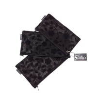 Black Flowers Mesh Purses - Set of 3
