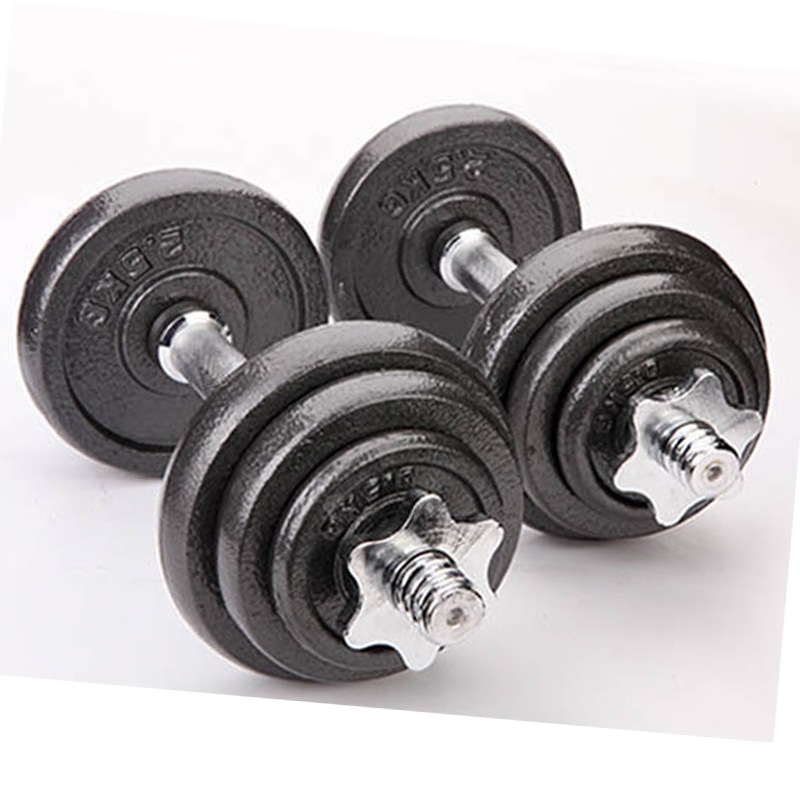 Adjustable 20kg Cast Iron Dumbbells Home Gym Weights Fitness Set Australia