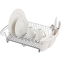 Avanti Heavy Duty Large Dish Rack Drying Holder f/Cup Plates Cutlery Drainer WHT