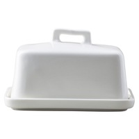 Maxwell & Williams Epicurious Porcelain 16.5cm Butter Dish Container w/Lid White