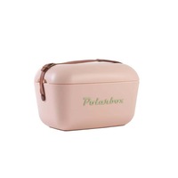 Polarbox 39cm/12L Classic Cooler Box Soda/Water Chiller w/ Leather Strap Nude