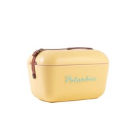 Polarbox 39cm/12L Classic Cooler Box Soda/Water Chiller w/ Leather Strap Yellow