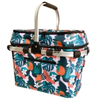 Sachi 4 Person Insulated Picnic Set Basket Plates/Knives/Drinkware Exotic Jungle