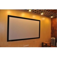 125" TV Cinema HD Projector Screen Flat Fixed Frame 16:9