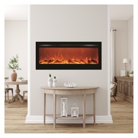 65" Black Built-in Recessed / Wall mounted Heater Electric Fireplace