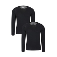 Mountain Warehouse Mens Merino Wool Base Layer Top (Pack of 2)
