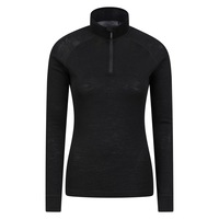 Mountain Warehouse Womens/Ladies Merino Wool Zip Neck Thermal Top