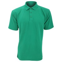 UCC 50/50 Mens Plain Pique Short Sleeve Polo Shirt