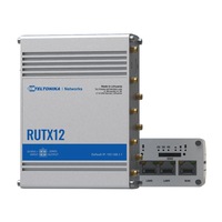 Teltonika RUTX12 - Industrial Dual Modem and Dual SIM CAT6 4G LTE Router/Firewall with Dual Band WiFi 5 802.11ac, GNSS/GPS and Bluetooth LE RUTX12000200