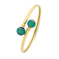 Bevilles Bangle Bracelet 9ct Yellow Gold Infusion