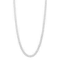 Bevilles Curb Necklace Sterling Silver 70cm