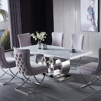 Monaco marble top dining table