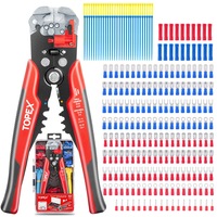 TOPEX 260-Piece Wire Stripper Self-Adjustable Crimper Plier Set Terminals Tools