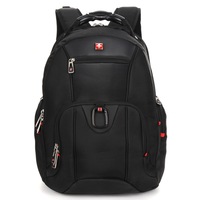 Swisswin Swiss waterproof 17" laptop Backpack School backpack Travel Backpack SW0809 Black