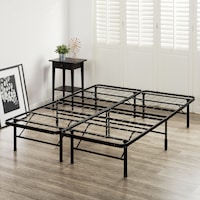 Zinus Smartbase Black Metal Folding Bed Frame - Single, King Single, Double, Queen & King