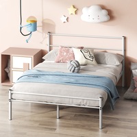 Zinus Geraldine White Metal Bed Frame - Queen