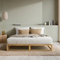 Zinus Industrial Solid Wood Timber Bed Frame Double, Queen & King