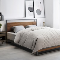 Zinus Ironline Metal and Solid Wood Bed Frame Base Single, Double, Queen & King