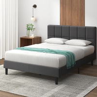 Zinus Bed Frame Dark Grey Fabric Single, Double, Queen & King
