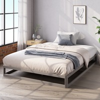 Zinus Metal Bed Frame Grey Metal Bed Base Double & Queen