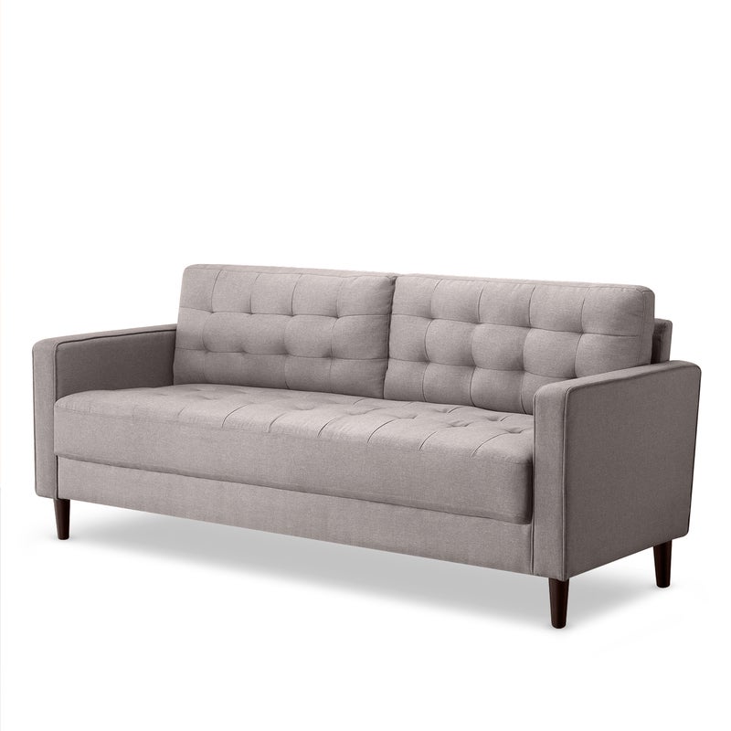 Zinus Mid Century 3 Seater Sofa Couch  Stone Grey Australia