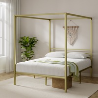 Zinus Canopy Bed Frame Metal- Gold Double & Queen
