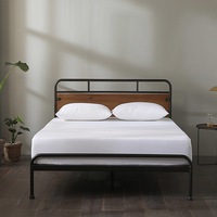 Zinus Bed Frame Classic Metal & Wood - Double & Queen
