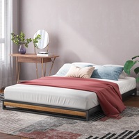 Zinus Low Metal and Solid Wood Bed Base 15cm - Single, Double, Queen & King