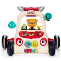Costway 2-IN-1 Baby Push Walker Toddler Steps Kids Learning Assistant Stroller Activity Centre w/Music & Lighting