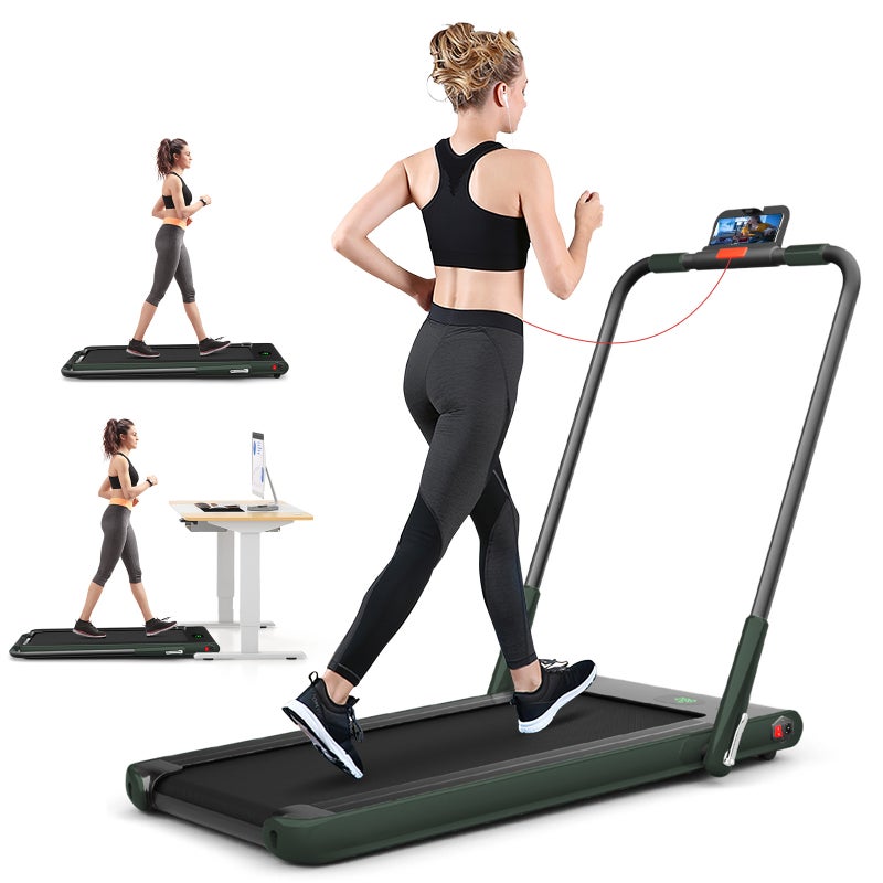 Costway 2in1 Electric Desk Treadmill 12kmh APP Folding Running Machine Home Gym Walking