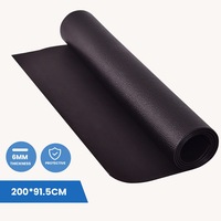 Costway 2M Treadmill Floor Mat Rubber Yoga Mat Protector Home Gym Exercise Equipment Fitness