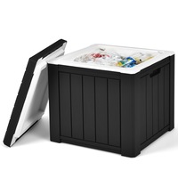 Costway 37L Portable Ice Bucket Outdoor Bar Patio Camping BBQ Party Black