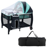 Costway All IN 1 Travel Cot Portable Bassinet Portacot Foldable Playpen Bed Side Sleeper Crib w/Carry Bag Changing Table