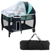 Costway All IN 1 Travel Cot Portable Bassinet Portacot Foldable Playpen Bed Side Sleeper Crib w/Carry Bag Changing Table