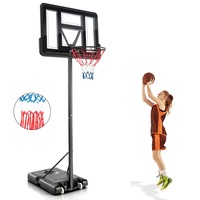 Costway 1.35-3.05M Portable Basketball Hoop System Stand Backboard Net Ring Rim Adults Youth Indoor Outdoor