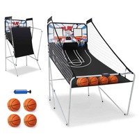 Costway Arcade Basketball Game Double Shoting Machine 4 Players Electronic Scoring w/8 Playing Modes&4 Balls