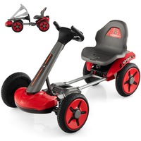 Costway 12V Kids Electric Go Kart Foldable Ride On Toys Racing Car w/Adjustable Steering Wheel & Seat Red