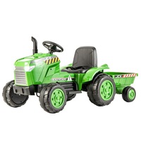 Costway 2-in-1 12V Ride On Toy Tractor w/Trailer Remote Electric Control Car Kid Gift Green